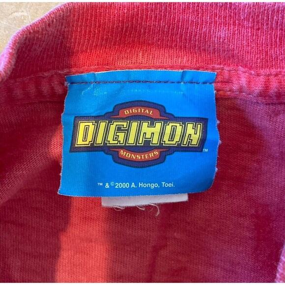 2001 Vintage Digimon Digivolve Graphic T Shirt Size 2XL Men’s Red - Picture 3 of 7